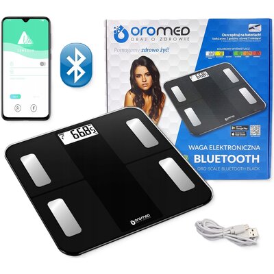 Waga łazienkowa OROMED Oro Scale Bluetooth Czarny