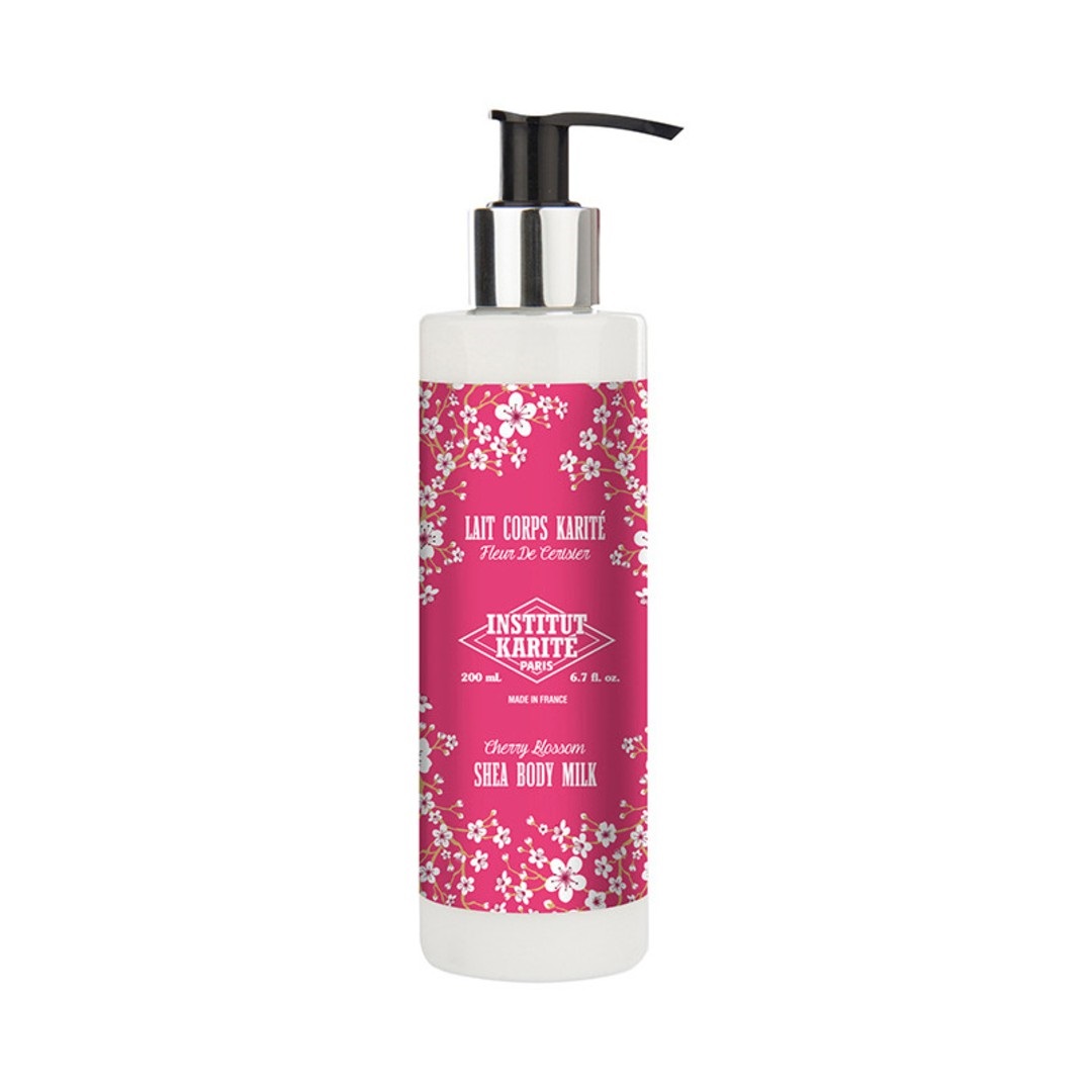 Institut Karite Cherry Blossom Shea Body Milk mleczko do ciała z masłem Shea Kwiat Wiśni, 200 ml